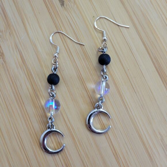 Celestial Dangle Earrings w/ Sterling Silver Ear Hooks - Picture 1 of 2